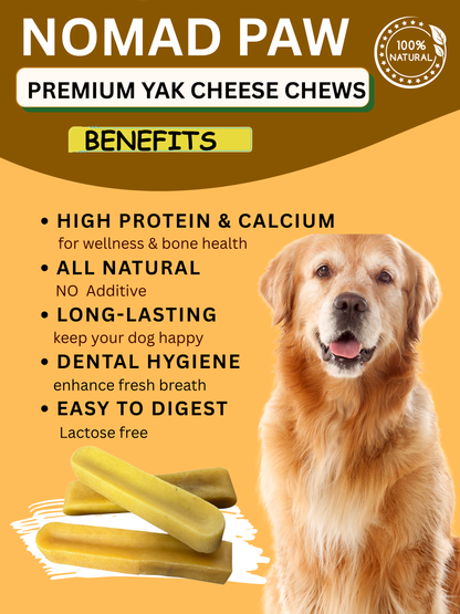 All-Natural Yak Cheese Dog Chews 2 pack large ( for 50 lb & over dog)