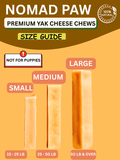 All-Natural Yak Cheese Dog Chews 2 pack large ( for 50 lb & over dog)