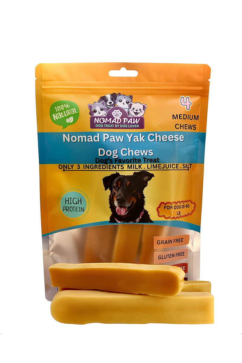 All-Natural Yak Cheese Dog Chews 4 pack medium ( for 25 - 50 lb dog)